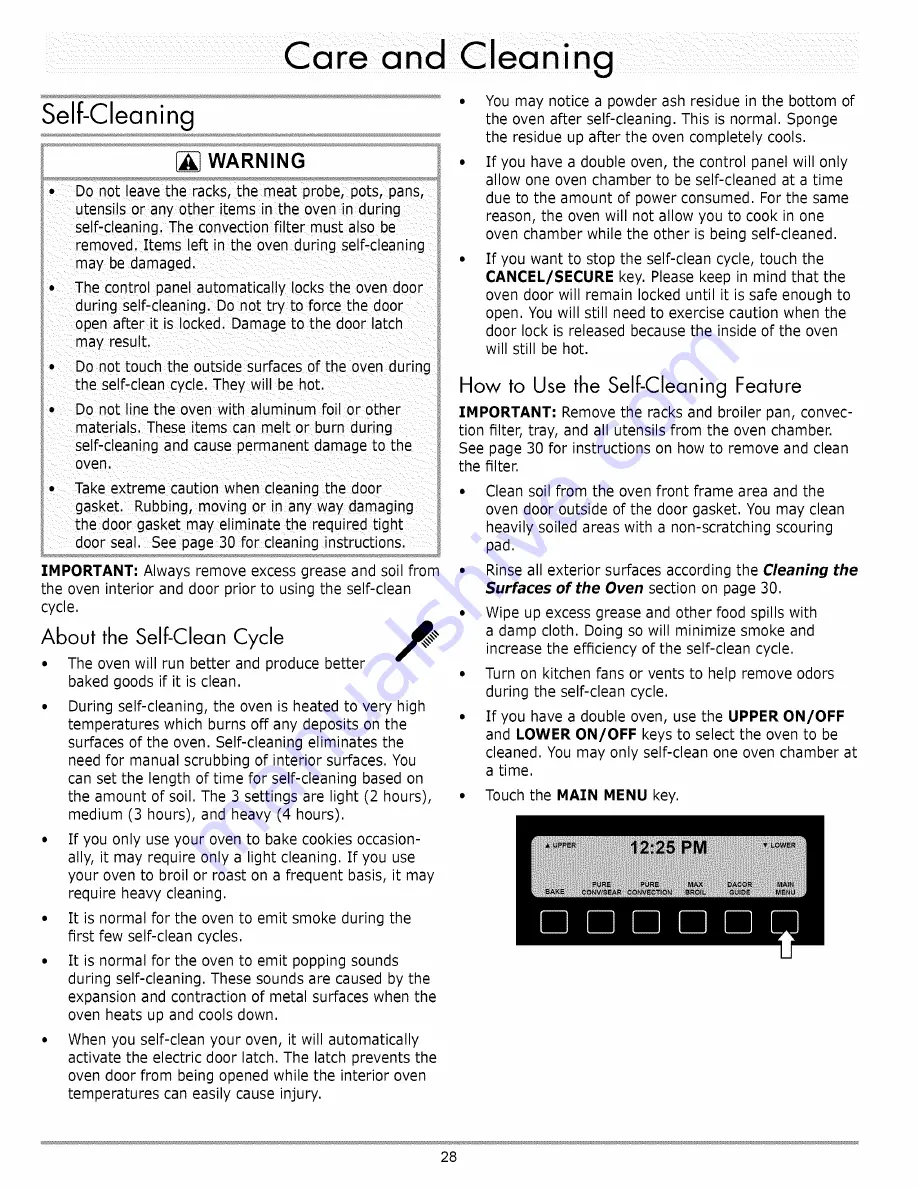 Dacor Discovery EO Series Use And Care Manual Download Page 30