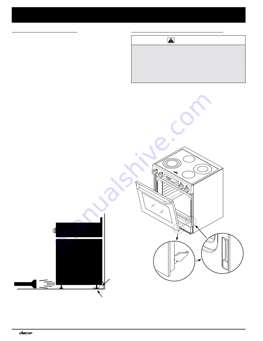 Dacor Distinctive DR30E Installation Instructions Manual Download Page 18