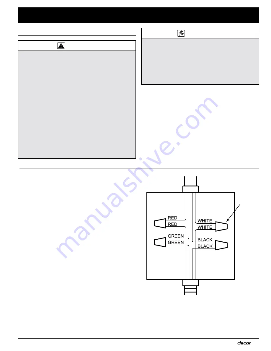 Dacor DO130 Installation Instructions Manual Download Page 9