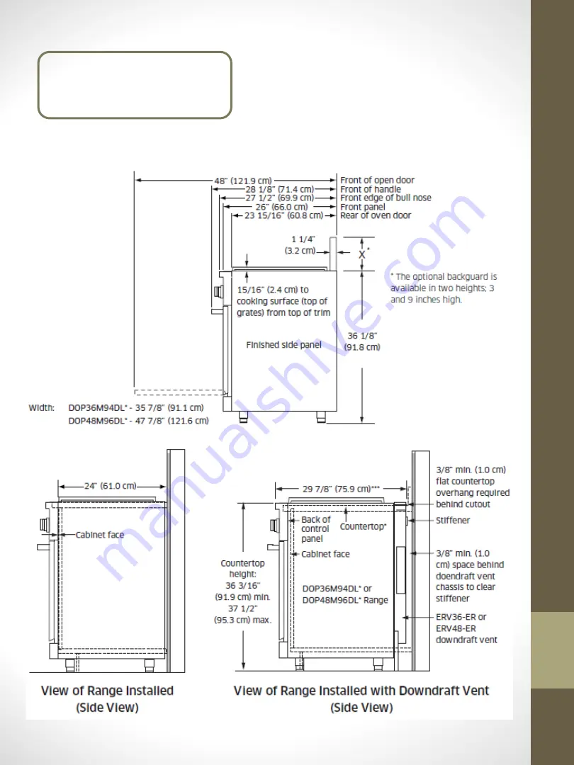 Dacor DOP36M94DLS Planning Manual Download Page 7