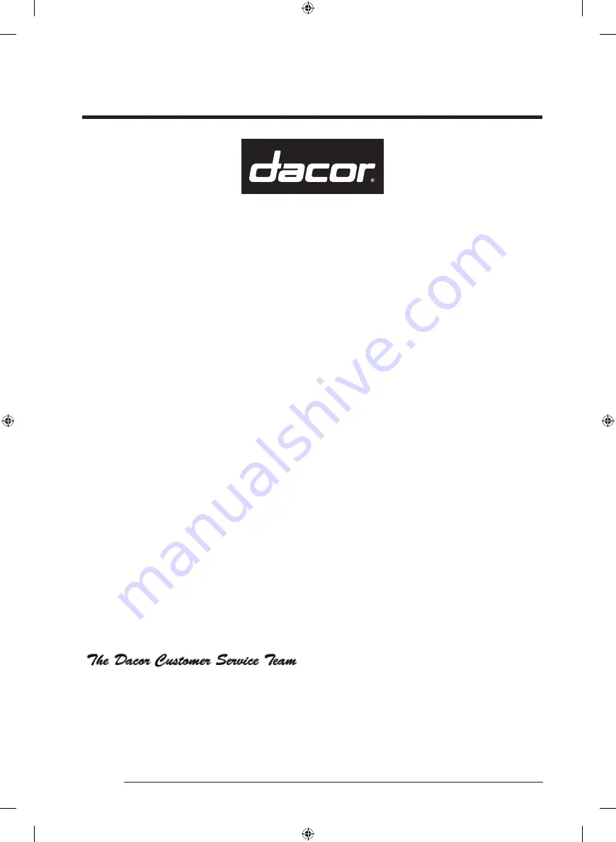 Dacor DRF365 Series User Manual Download Page 116