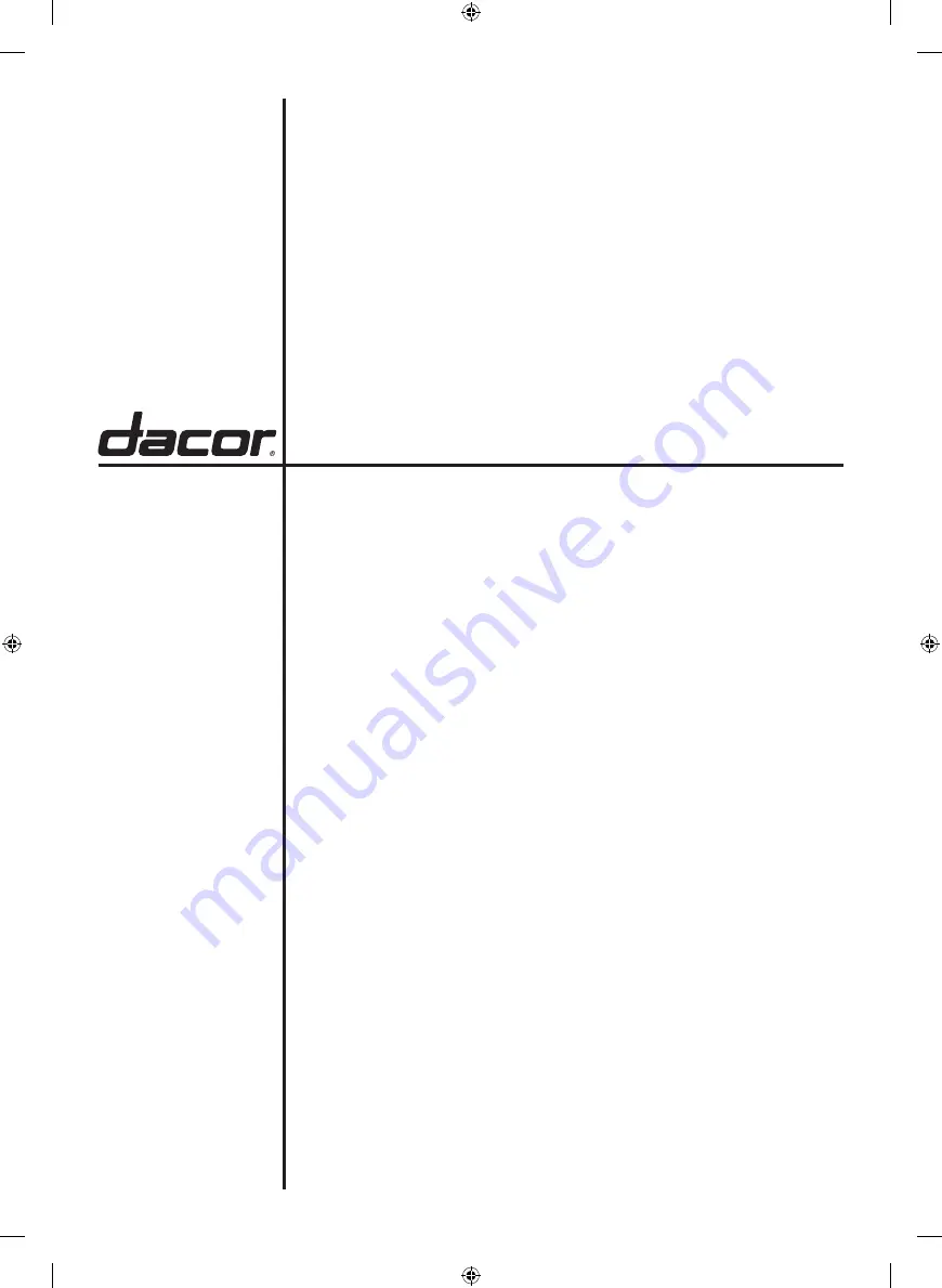 Dacor DRZ18 Series User Manual Download Page 117