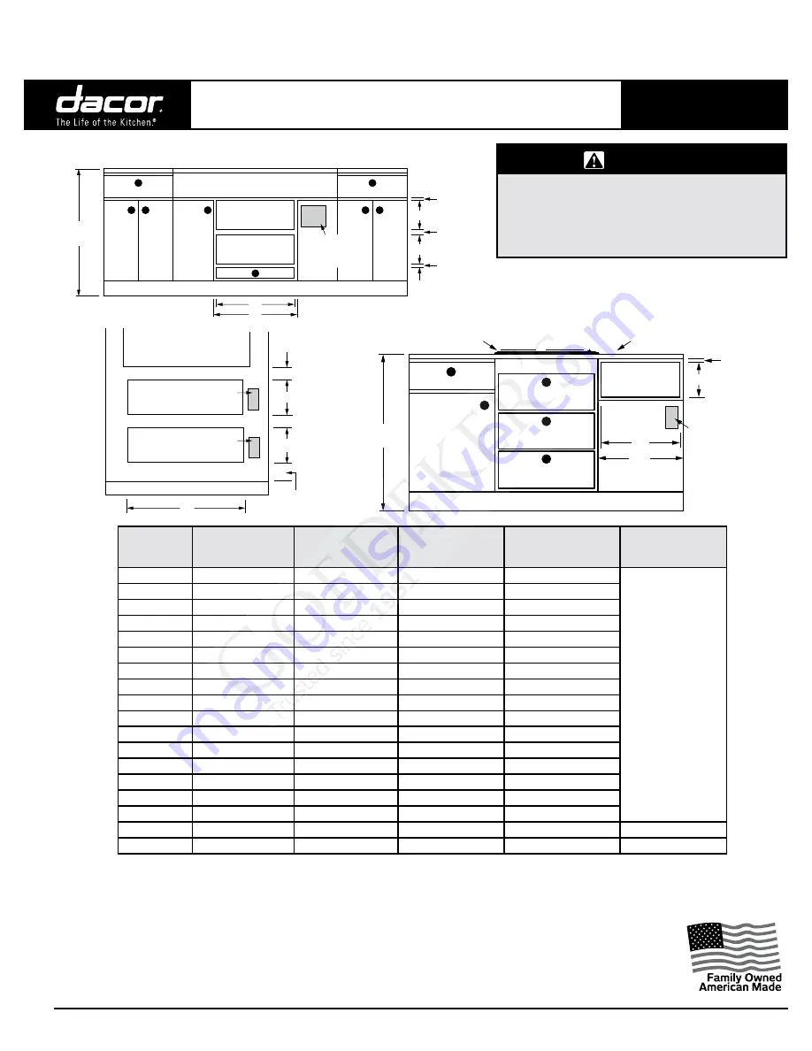 Dacor DWD30 Planning Manual Download Page 3