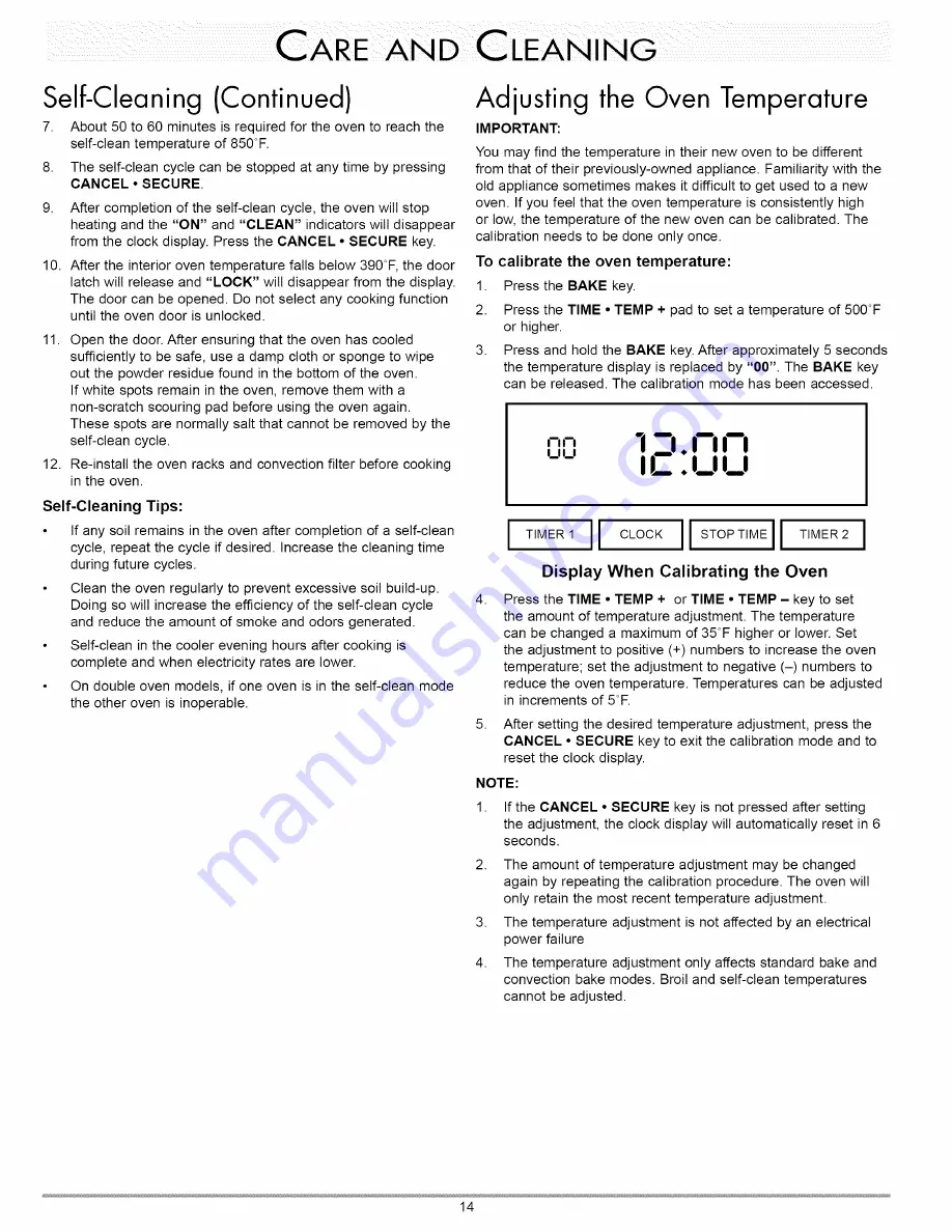 Dacor ECS130SCH Use And Care Manual Download Page 16