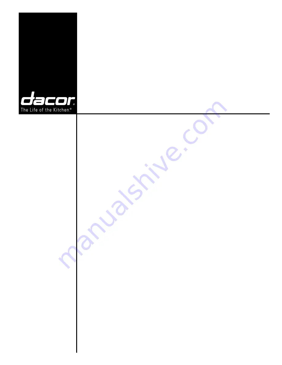 Dacor EOG52 Installation Instructions Manual Download Page 1