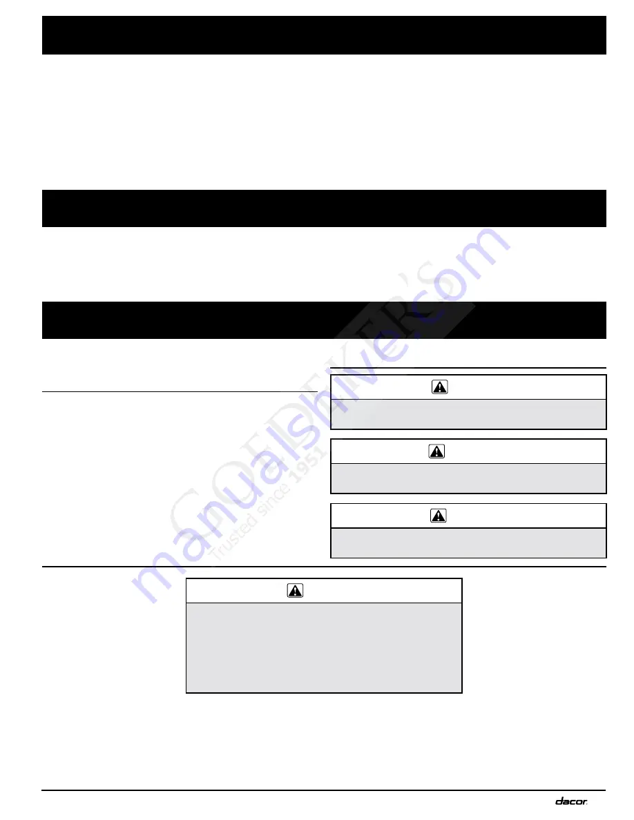 Dacor ERV36-ER Installation Instructions Manual Download Page 3