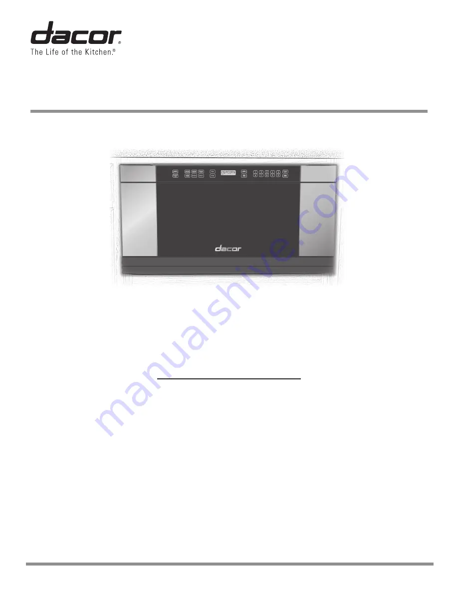 Dacor In-A-Drawer MMD24 Installation Instructions Manual Download Page 1