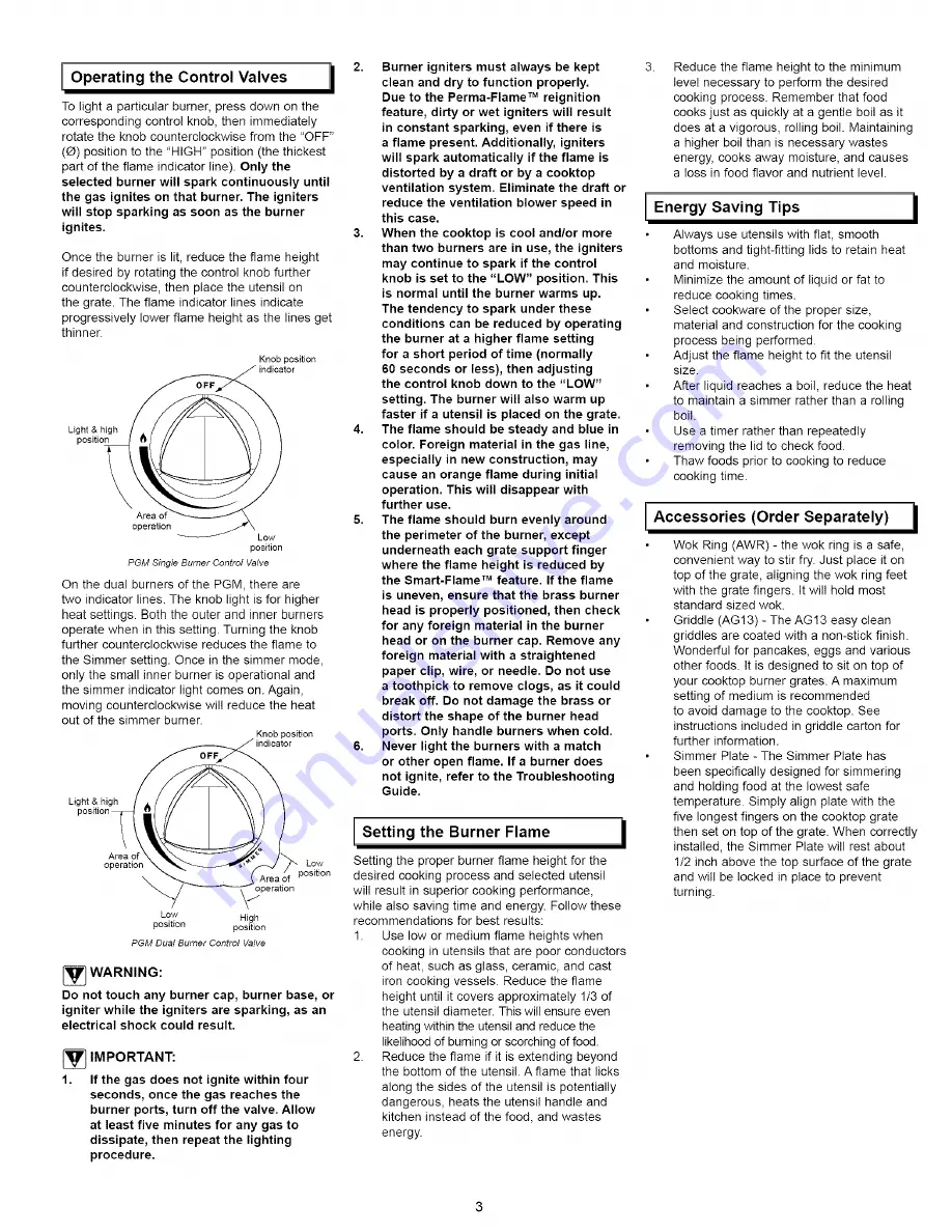 Dacor PGM Series Use & Care Manual Download Page 5