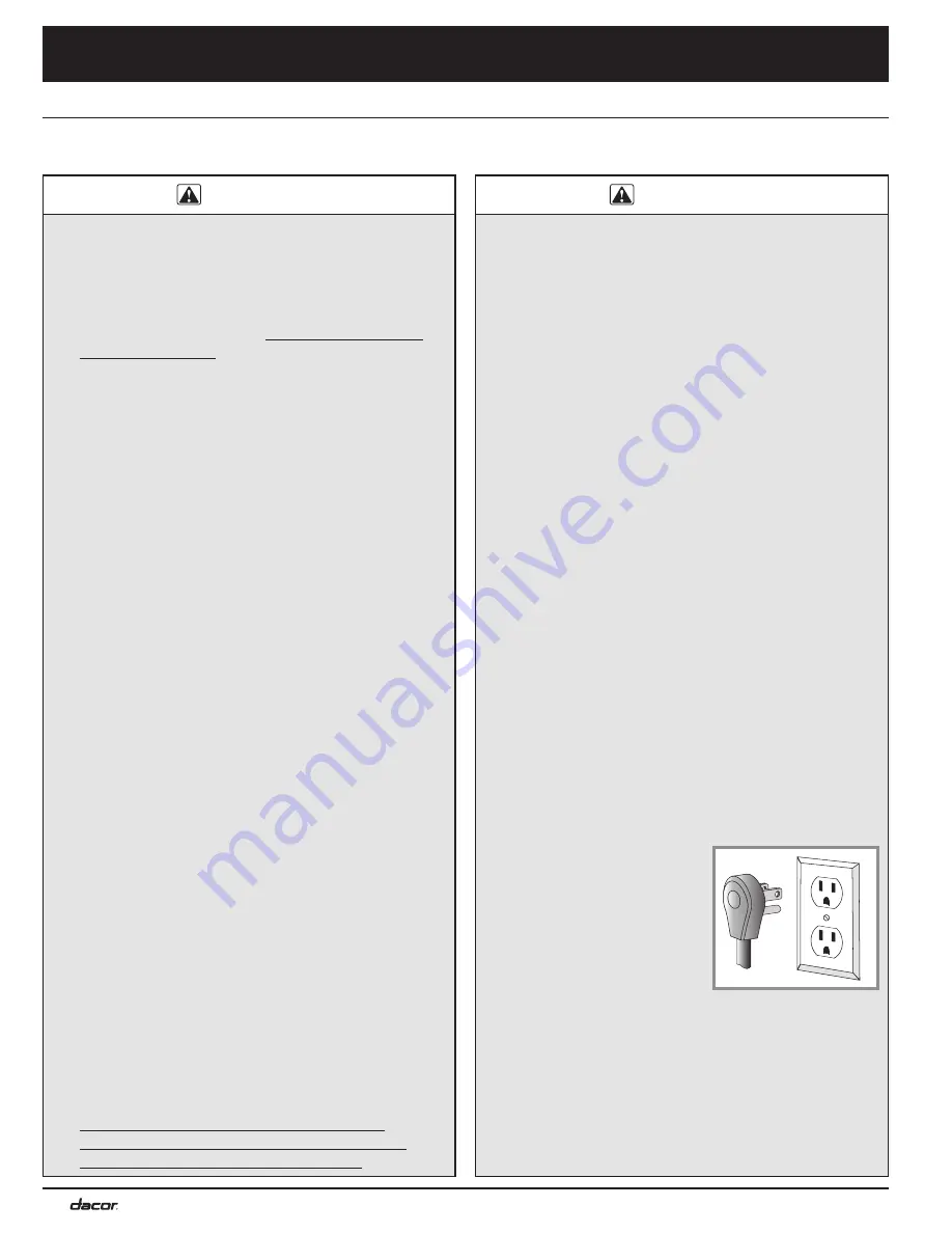 Dacor Renaissance EG486SCHNG Скачать руководство пользователя страница 4