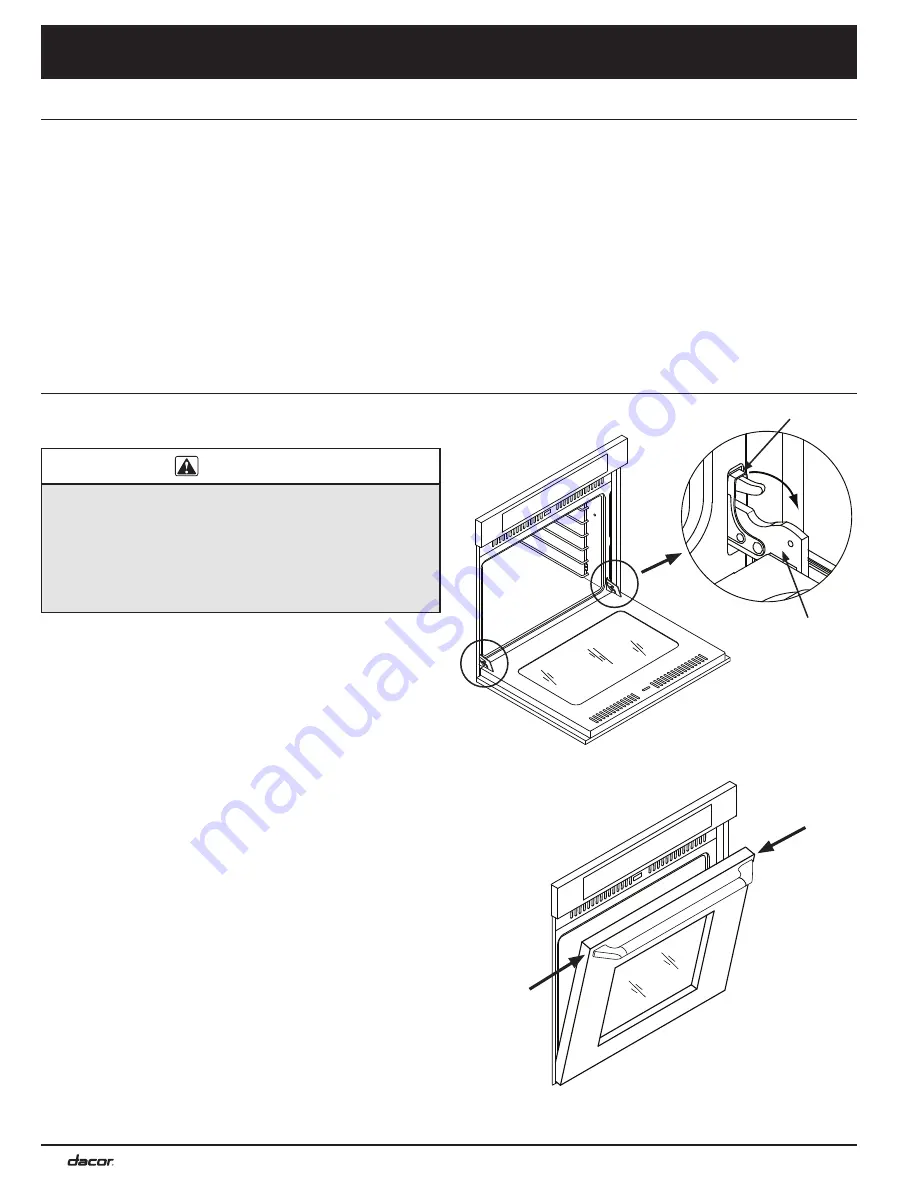 Dacor Renaissance RNO130 Installation Instructions Manual Download Page 10