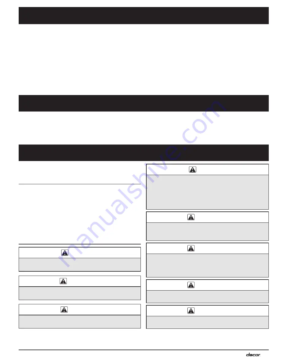 Dacor Renaissance RNO230 Installation Instructions Manual Download Page 3