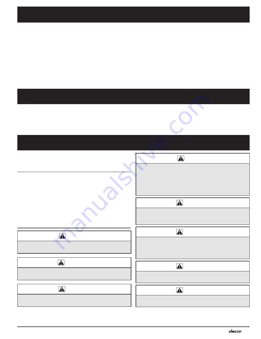 Dacor Renaissance RO130 Installation Instructions Manual Download Page 3