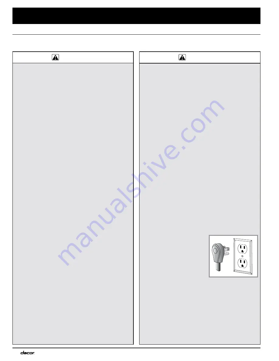 Dacor SGM466B Installation Instructions Manual Download Page 4