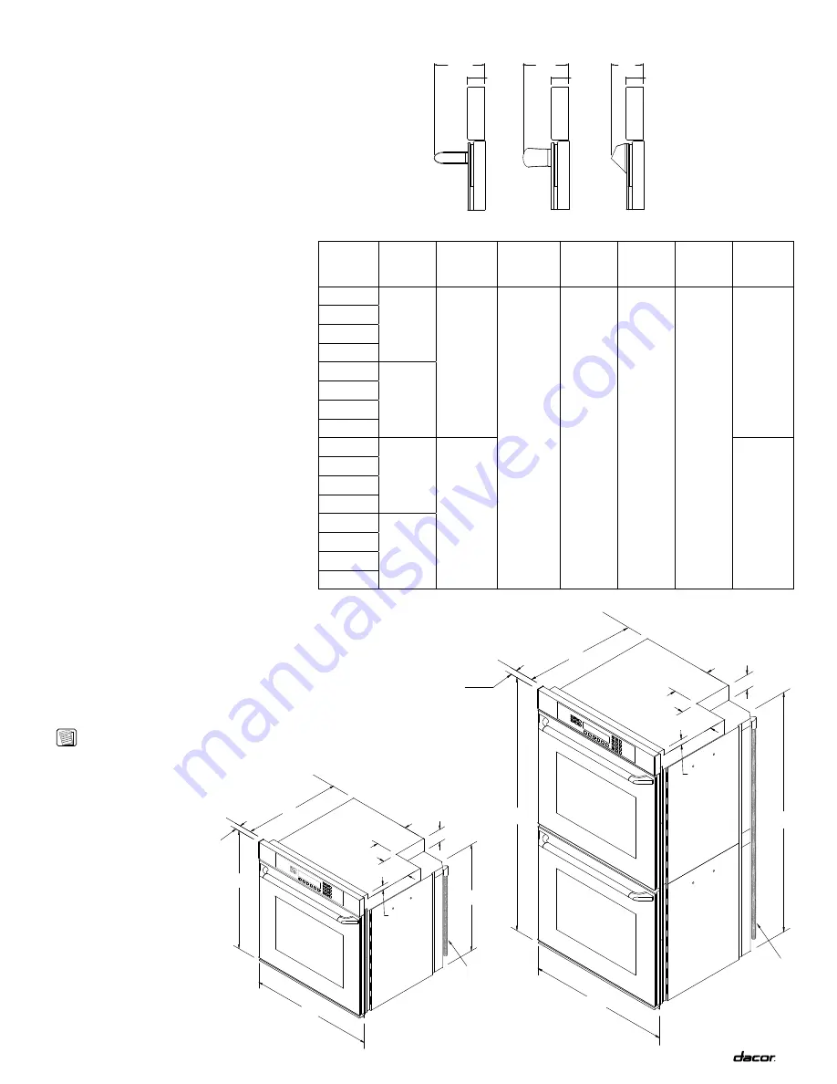 Dacor Wall Oven Скачать руководство пользователя страница 3