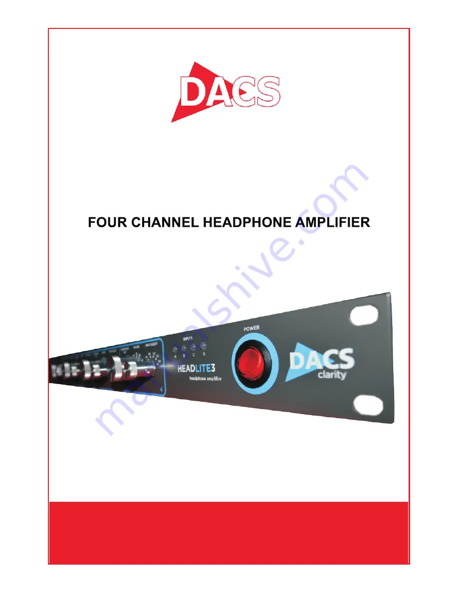 Dacs HEADLITE 3 Скачать руководство пользователя страница 1