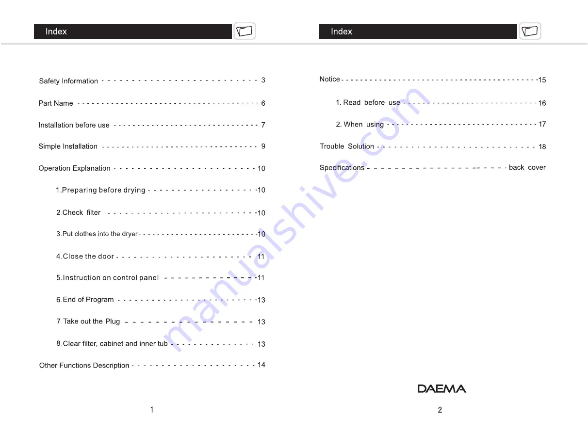 Daema DWD-0851BC Скачать руководство пользователя страница 2