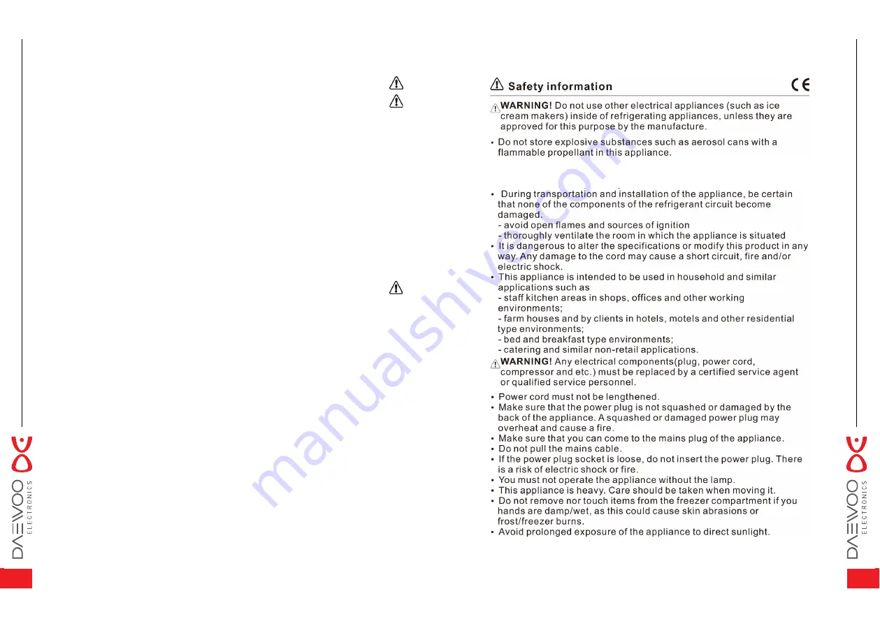 DAEWOO ELECTRONICS DELF-0500 Series User Manual Download Page 4