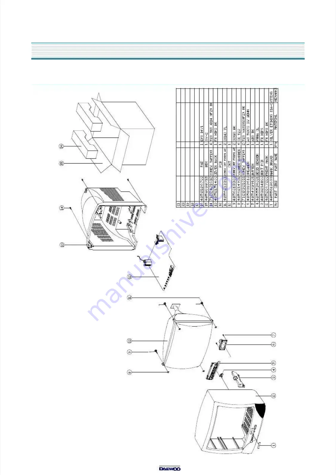 DAEWOO ELECTRONICS DTQ-14U1FS Service Manual Download Page 34