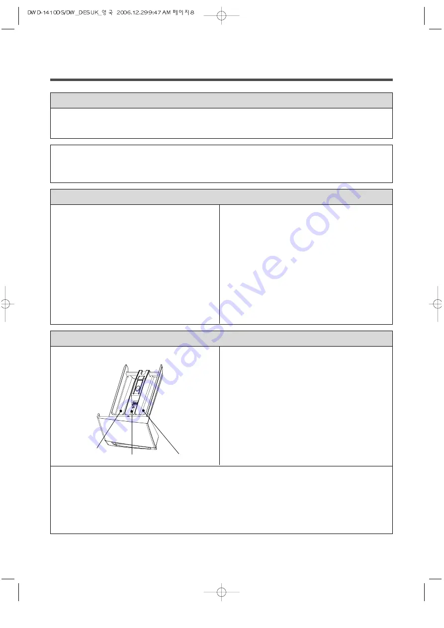 DAEWOO ELECTRONICS DWD-1410DS Instruction Manual Download Page 8