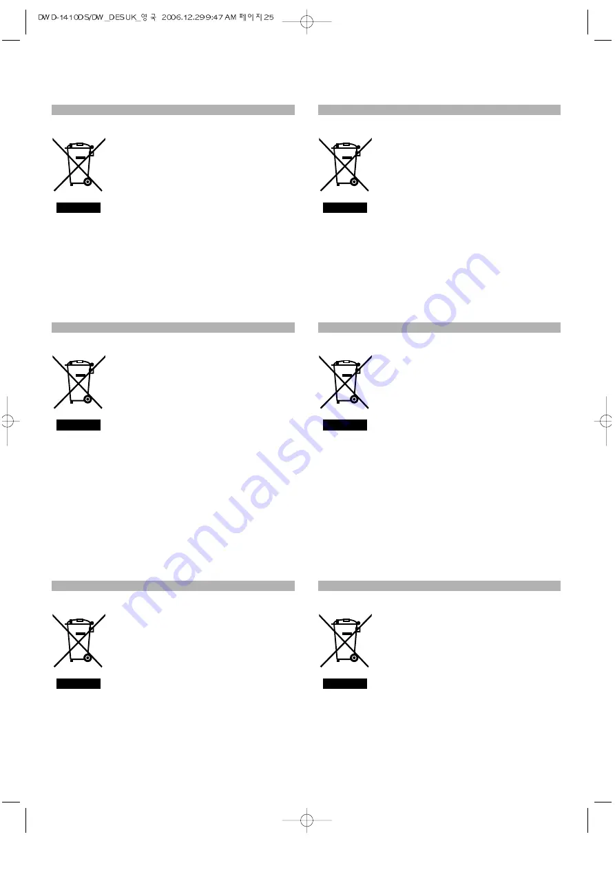 DAEWOO ELECTRONICS DWD-1410DS Instruction Manual Download Page 25