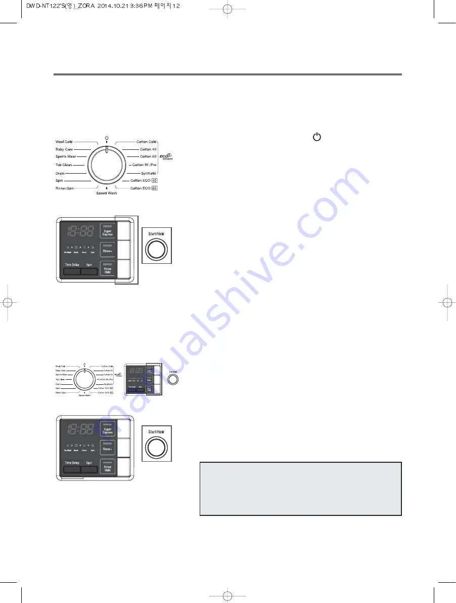 DAEWOO ELECTRONICS DWD-NT122'S Instruction Manual Download Page 12