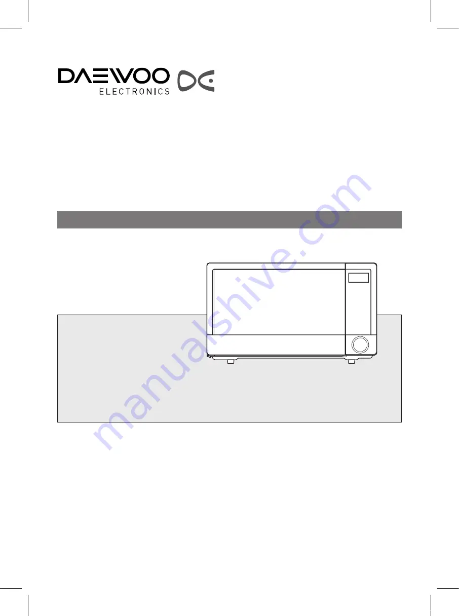 DAEWOO ELECTRONICS KOR-1N5A Скачать руководство пользователя страница 2