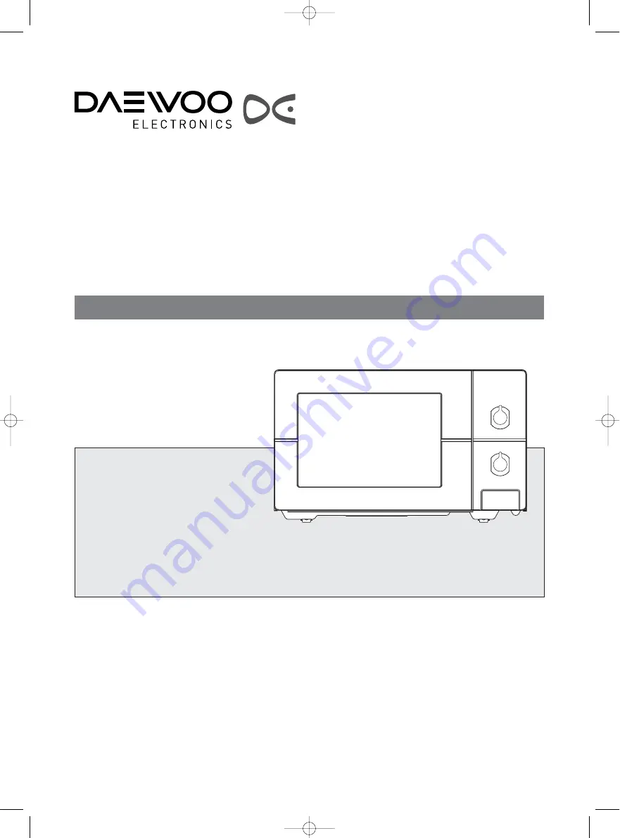 DAEWOO ELECTRONICS KOR-6L57 Operating Instructions Manual Download Page 1