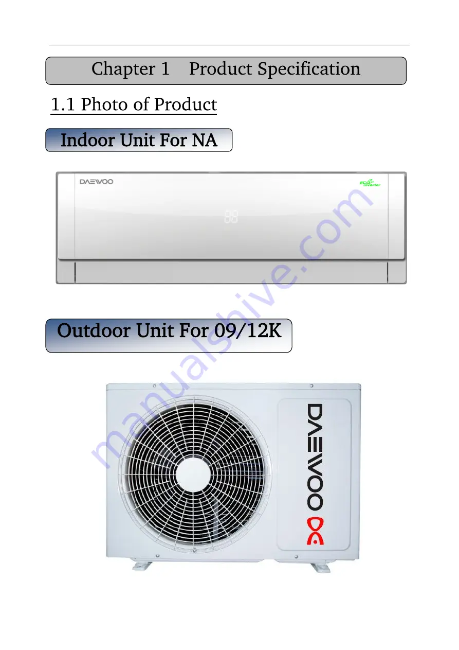 Daewoo 9000BTU Скачать руководство пользователя страница 3