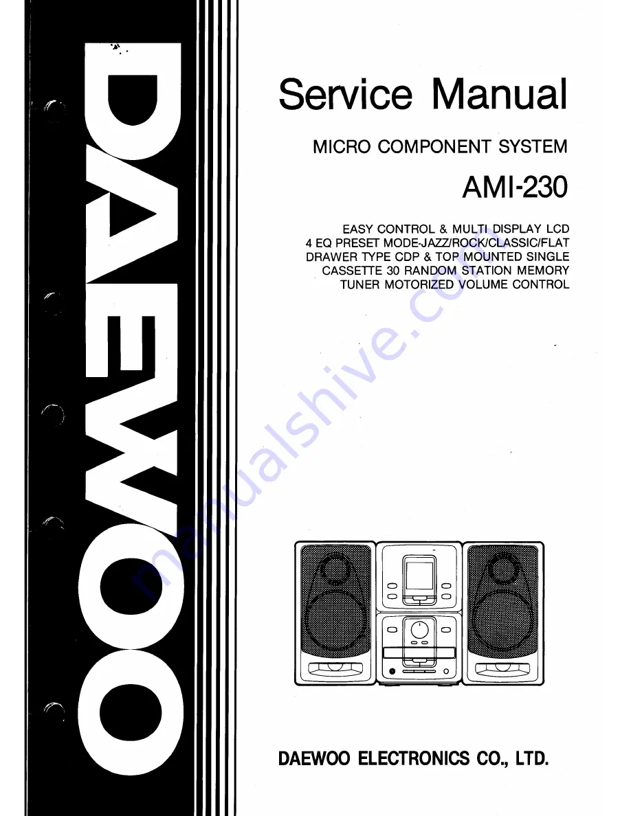 Daewoo AMI-230 Скачать руководство пользователя страница 1