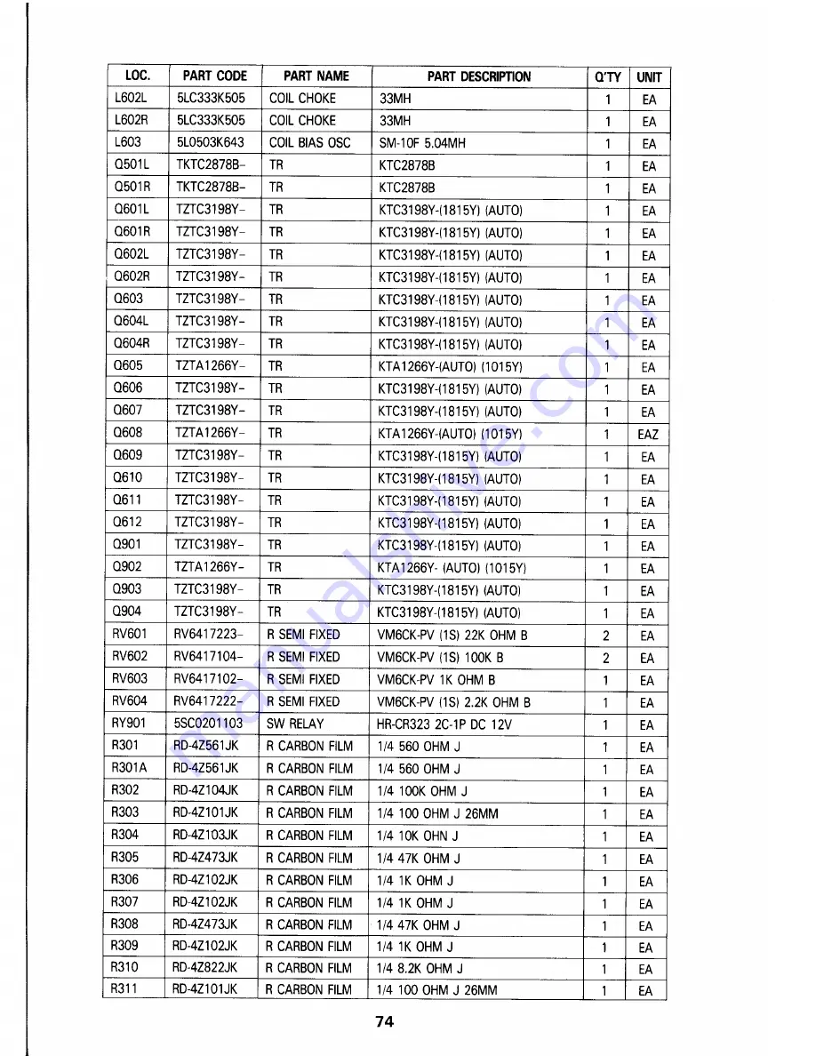 Daewoo AMI-960 Service Manual Download Page 89