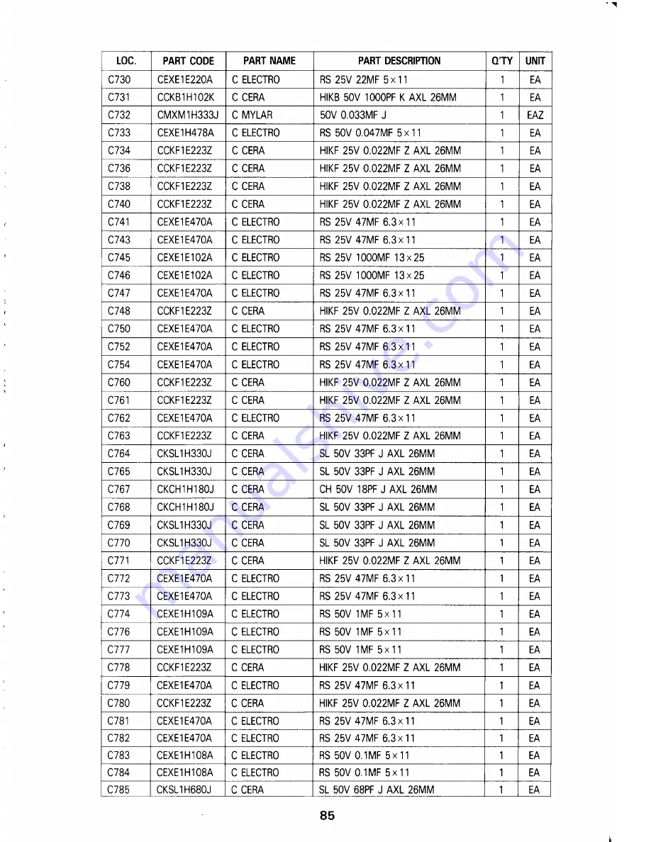 Daewoo AMI-960 Service Manual Download Page 100