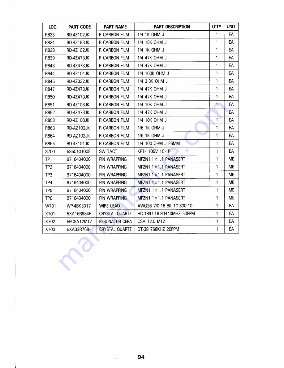 Daewoo AMI-960 Service Manual Download Page 109