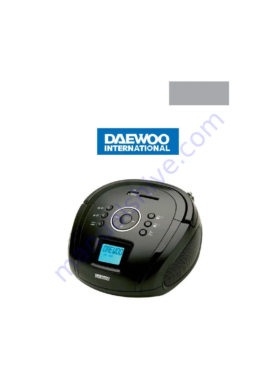 Daewoo DBU-39 User Manual Download Page 1