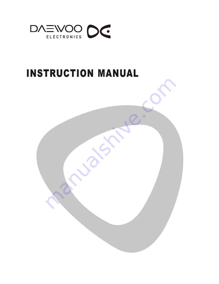 Daewoo DLV-26T1 Instruction Manual Download Page 1