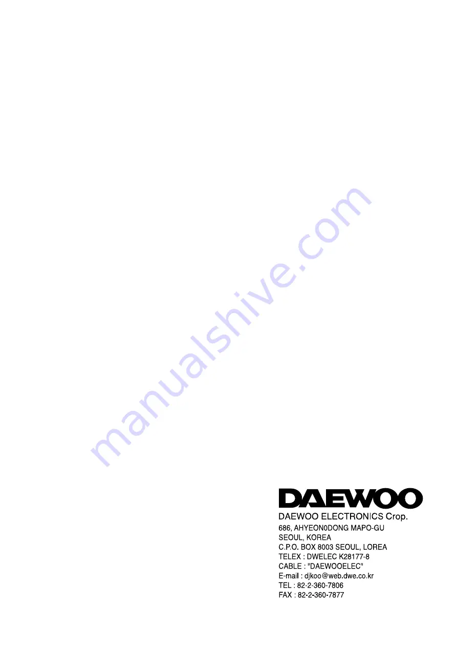 Daewoo DTC-1420 Service Manual Download Page 53