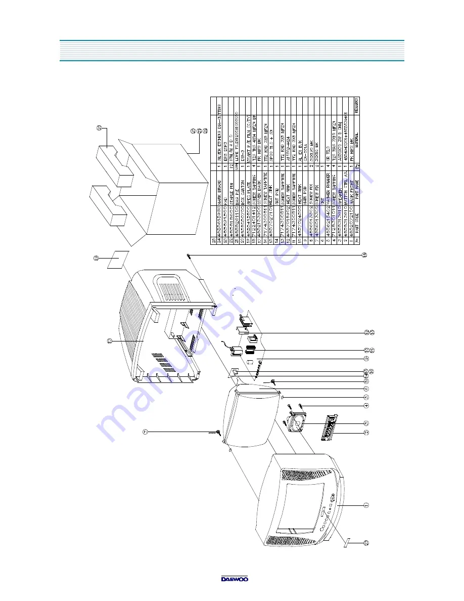 Daewoo DTQ-14U1FS/20U1FS Service Manual Download Page 40