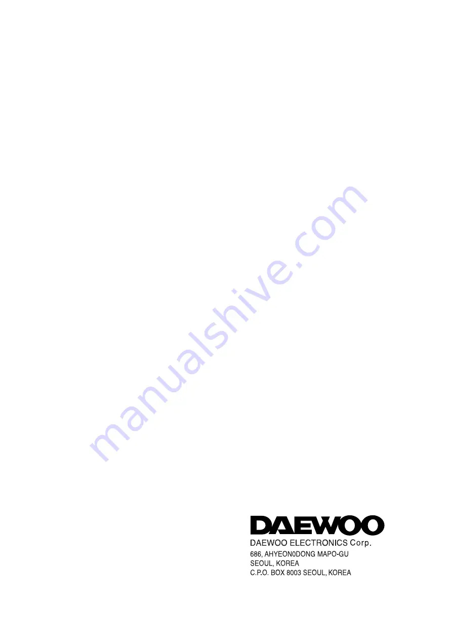 Daewoo DTR-1420ME Service Manual Download Page 58