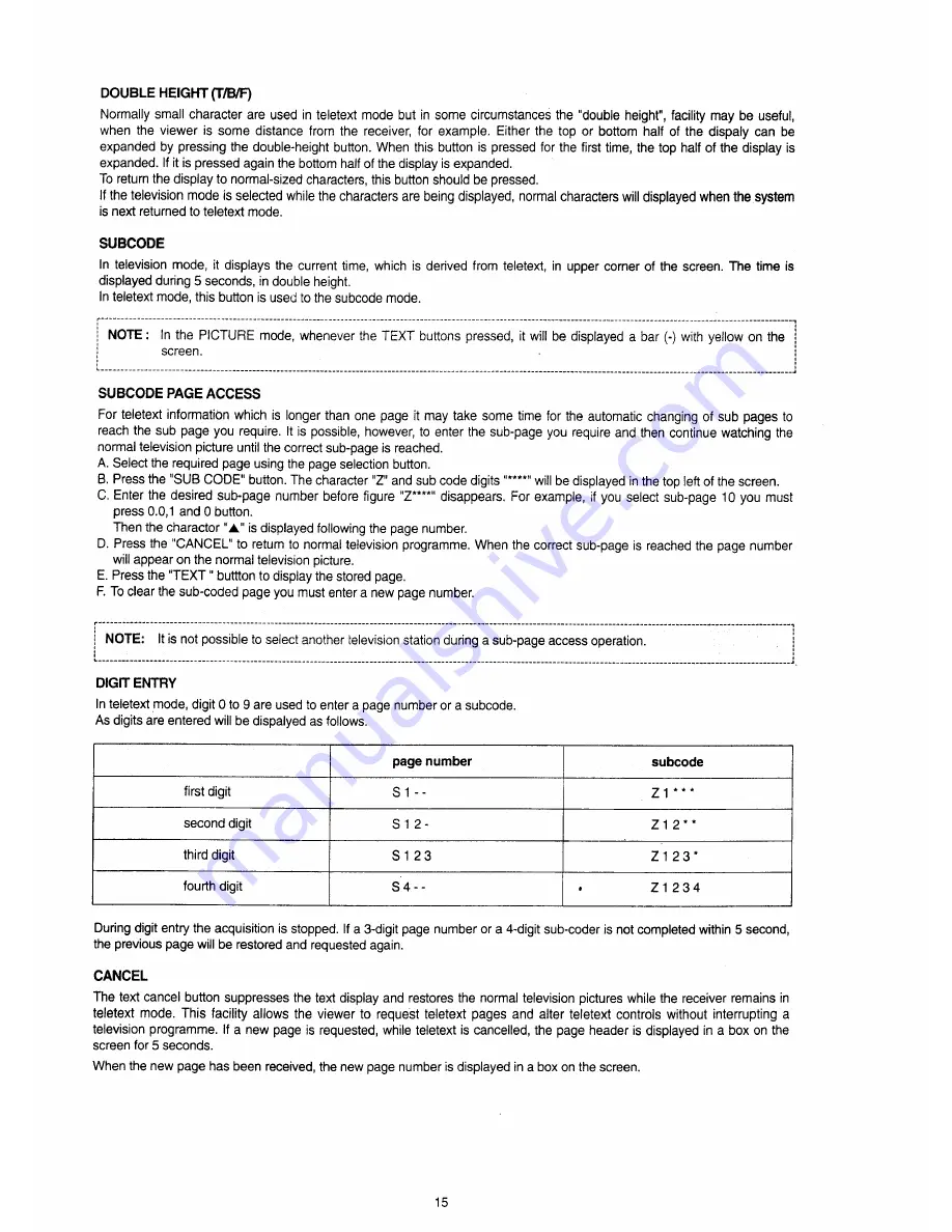 Daewoo DTT-2193TU Скачать руководство пользователя страница 15