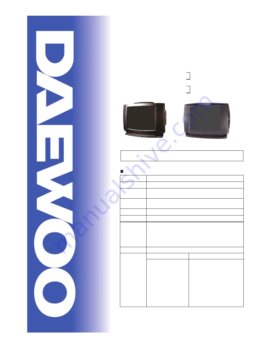 Daewoo DTU-14 Service Manual Download Page 1