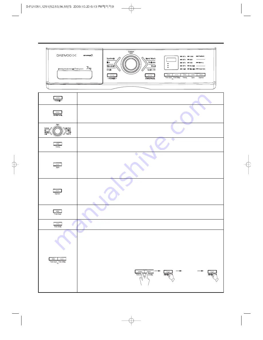 Daewoo DWD-1052 Скачать руководство пользователя страница 9