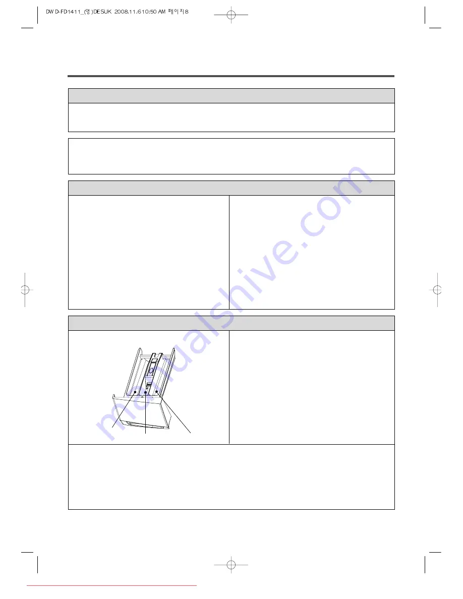 Daewoo DWD-FD1411 Instruction Manual Download Page 8