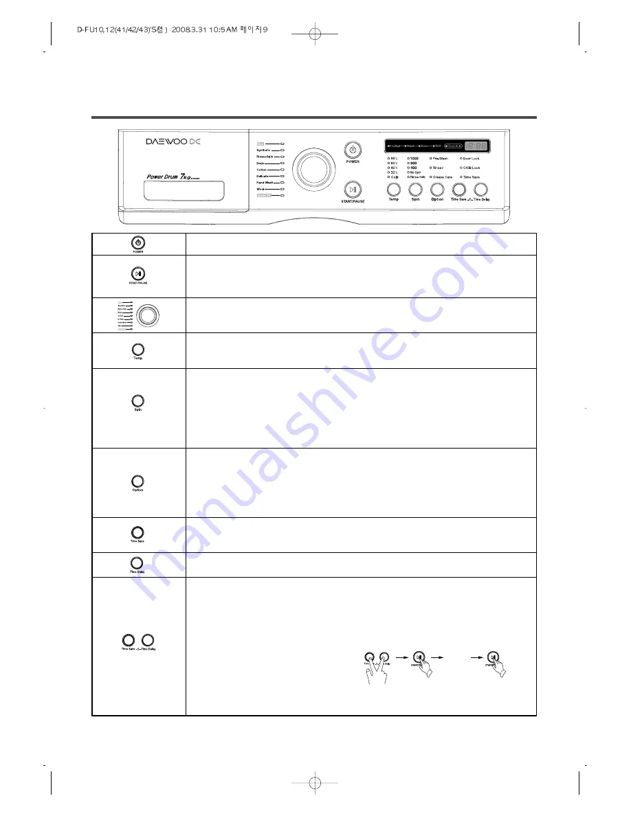 Daewoo DWD-FU1041 Скачать руководство пользователя страница 9