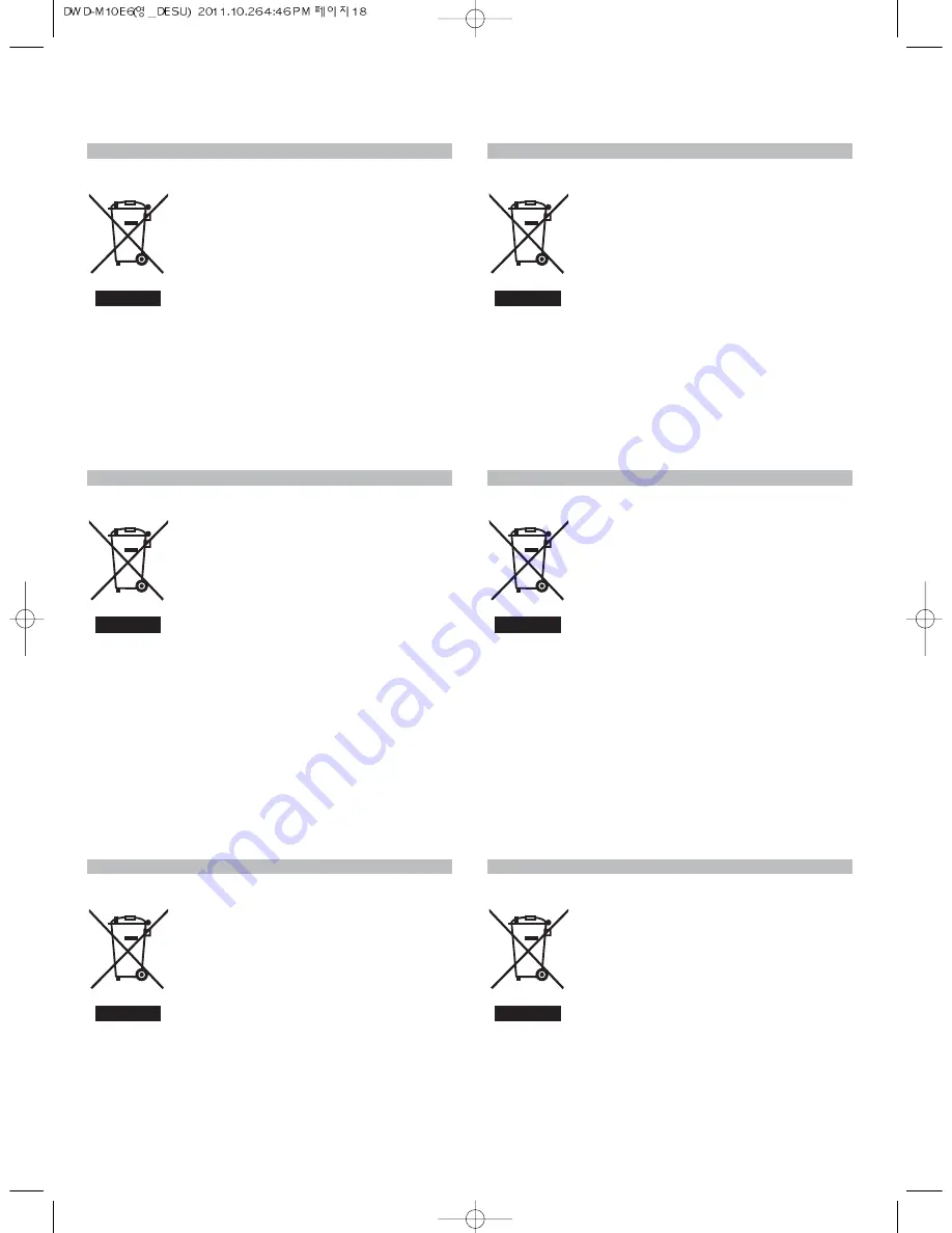 Daewoo DWD-M10E6 Instruction Manual Download Page 18