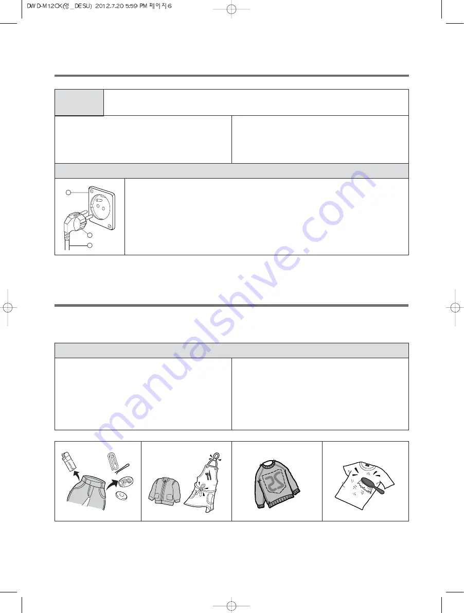 Daewoo DWD-M12CK Instruction Manual Download Page 6