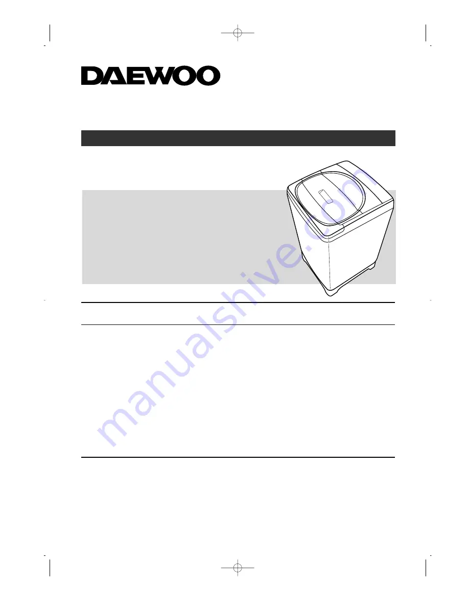 Daewoo DWF-160MNP Instruction Manual Download Page 1