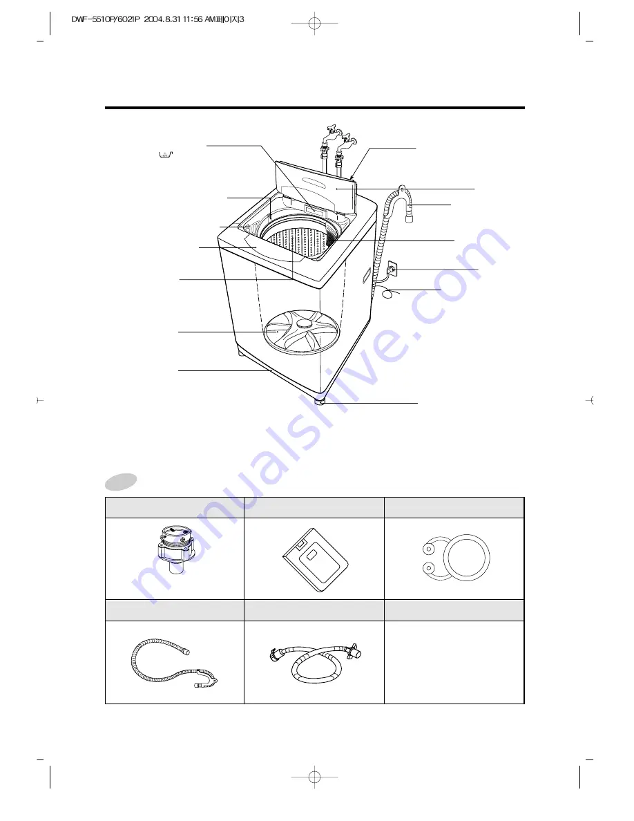 Daewoo DWF-5510P Instruction Manual Download Page 3