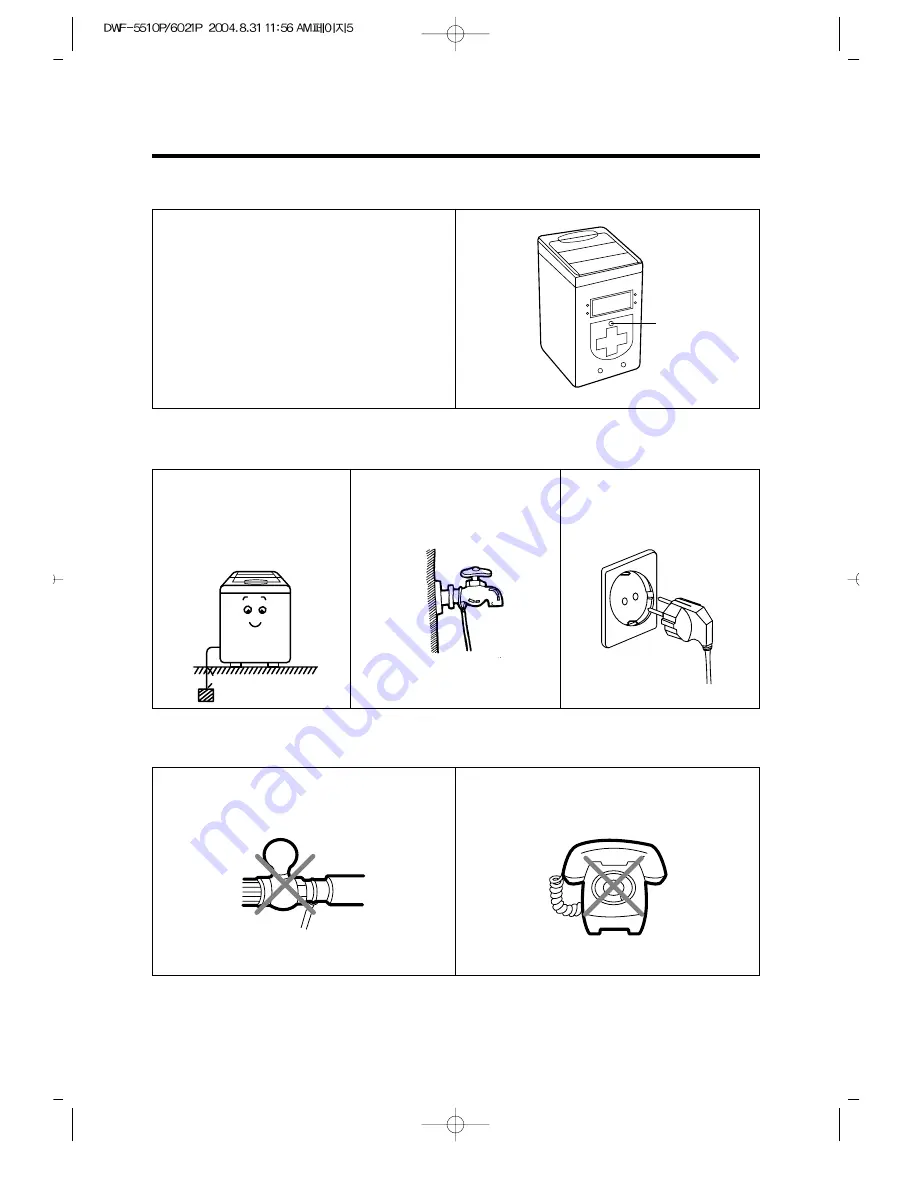 Daewoo DWF-5510P Instruction Manual Download Page 5