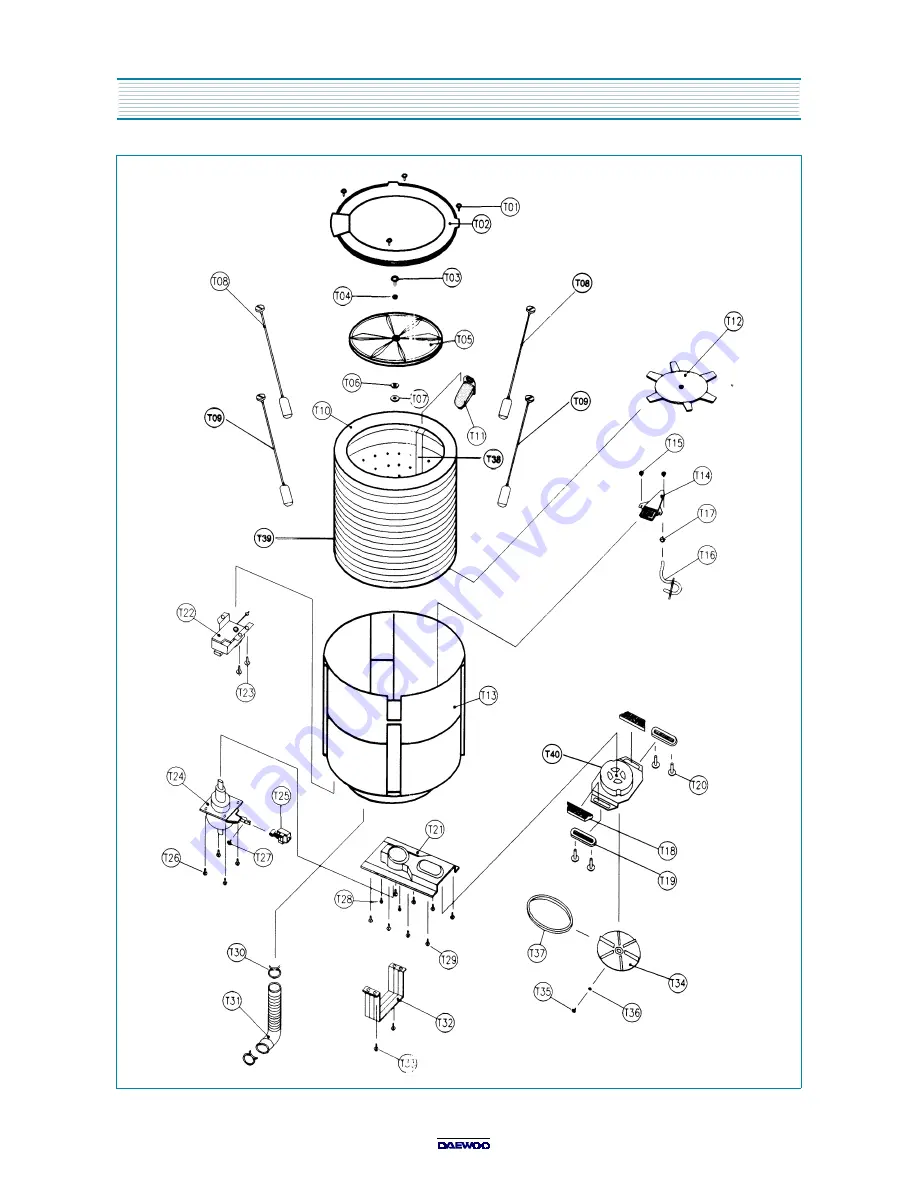 Daewoo DWF-5590DP Series Service Manual Download Page 50