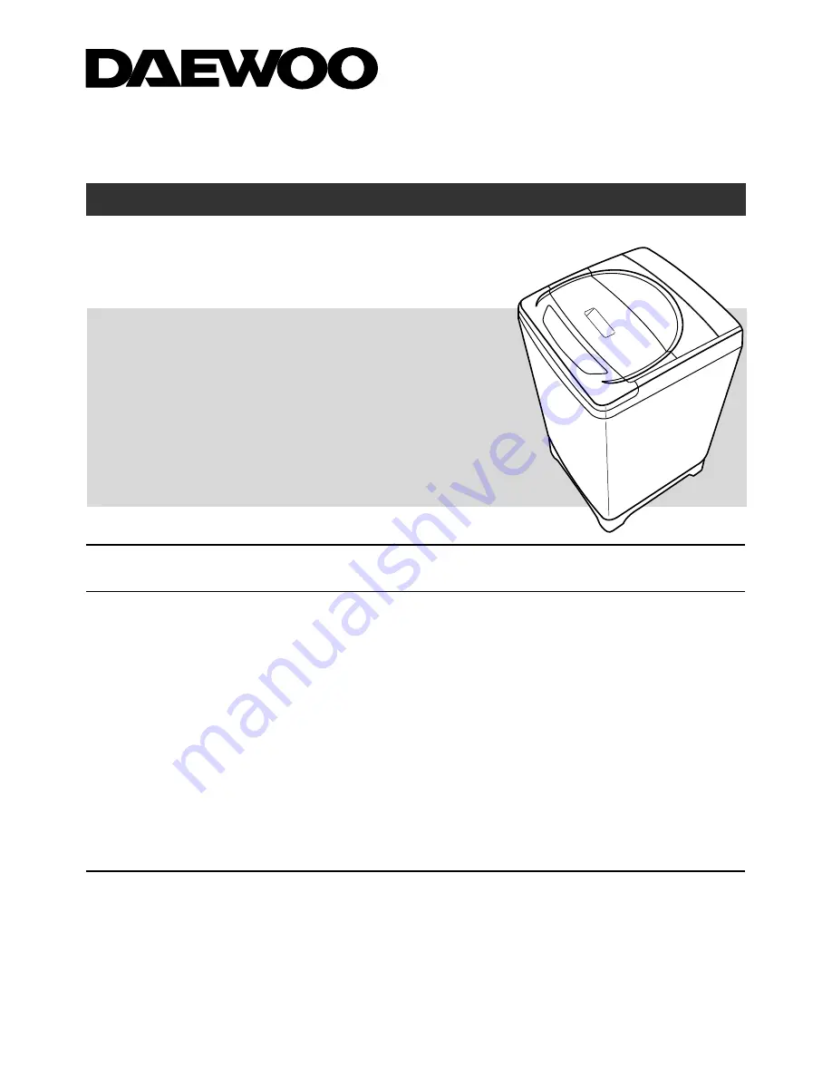 Daewoo DWF-803 Скачать руководство пользователя страница 1