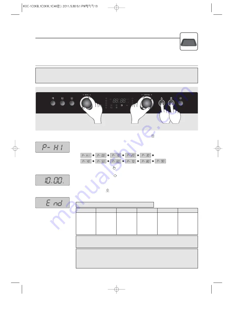 Daewoo KOC-1C0KB Owner'S Manual Download Page 15